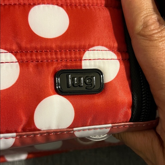 NWOT Lug Trolley Red and White Polka Dot Makeup Organizer - Picture 2 of 6